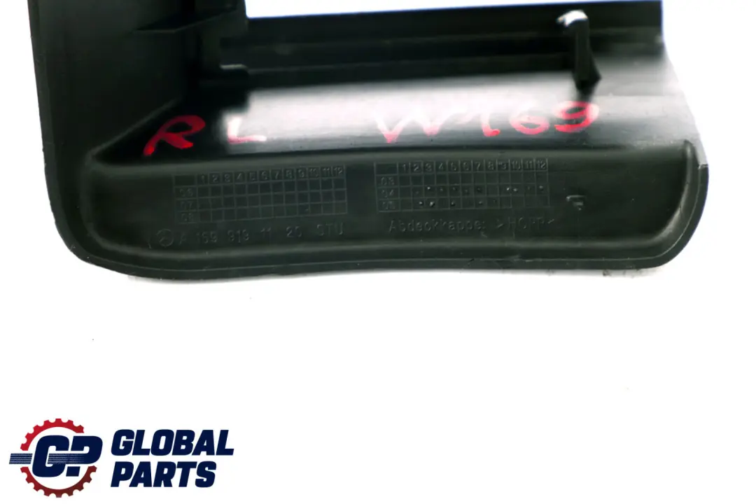 Class W169 W245 Rear Left N/S Trim Cover Seat Rail to Mercedes A B with Part number A1699191120 Mercedes A B Class W169 W245 Rear Left N/S Trim Cover Seat Rail - SKU rhd-A1699191120 - Part number A1699191120