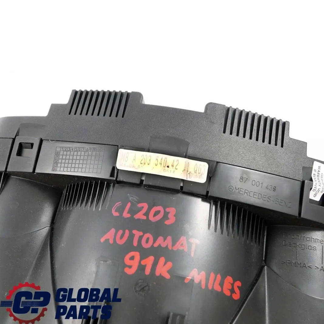  Mercedes-Benz CL203 Instrument Cluster Speedo Clocks MPH Automatic - SKU rhd-A2035404211 - Part number A2035404211