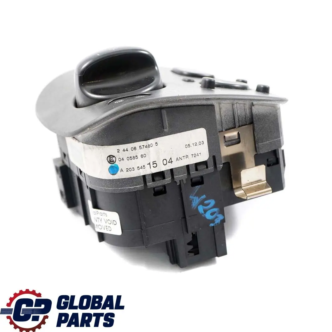  Mercedes-Benz C W203 CL203 C209 Headlight Switch Unit Button Black - SKU rhd-A2035451504 - Part number A2035451504