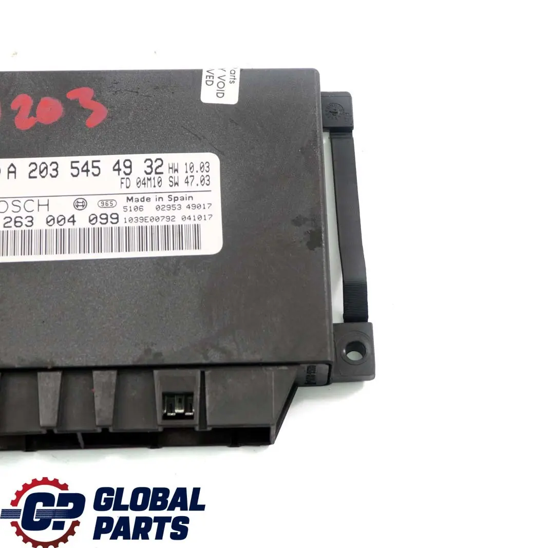  Module De Stationnement Mercedes W203 C209 Unité Contrôle Parktronic - SKU A2035454932 - Numéro de pièce A2035454932