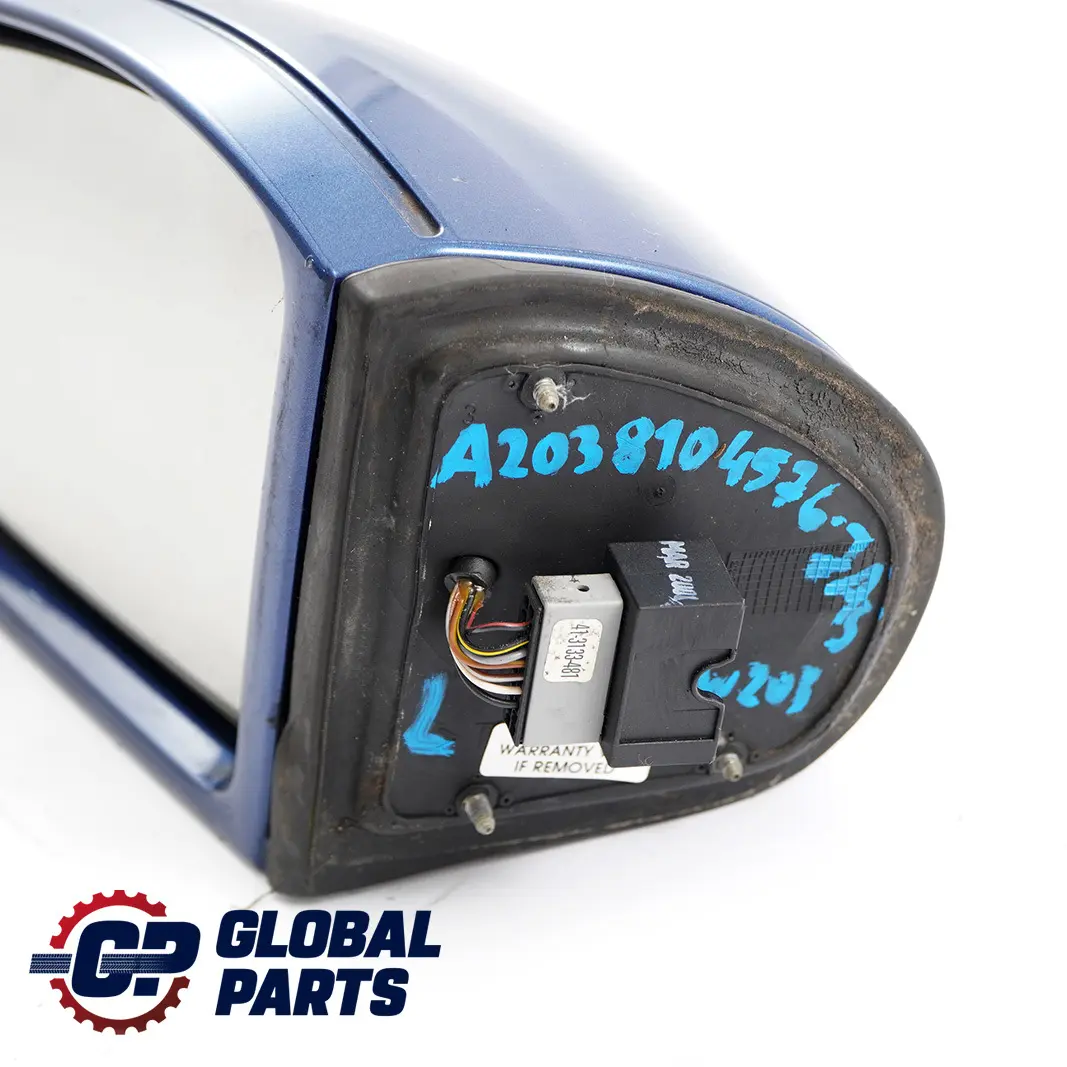 Mercedes-Benz C-Class W203 Left N/S Door Wing Mirror Jaspisblau Metallic - 345 to with Part number A2038104576 Mercedes-Benz C-Class W203 Left N/S Door Wing Mirror Jaspisblau Metallic - 345 - SKU rhd-A2038104576-JAS - Part number A2038104576
