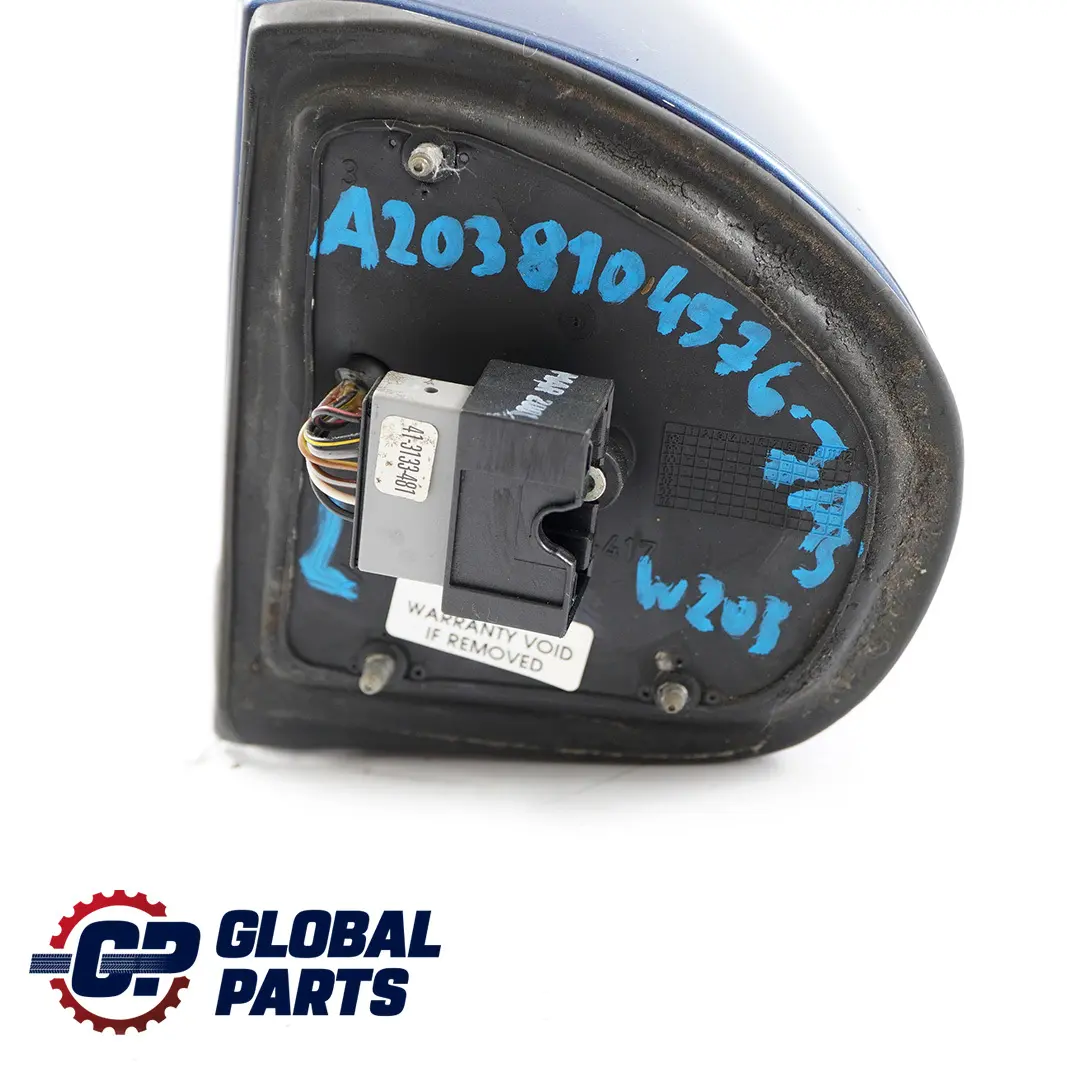 Mercedes-Benz C-Class W203 Left N/S Door Wing Mirror Jaspisblau Metallic - 345 to with Part number A2038104576 Mercedes-Benz C-Class W203 Left N/S Door Wing Mirror Jaspisblau Metallic - 345 - SKU rhd-A2038104576-JAS - Part number A2038104576