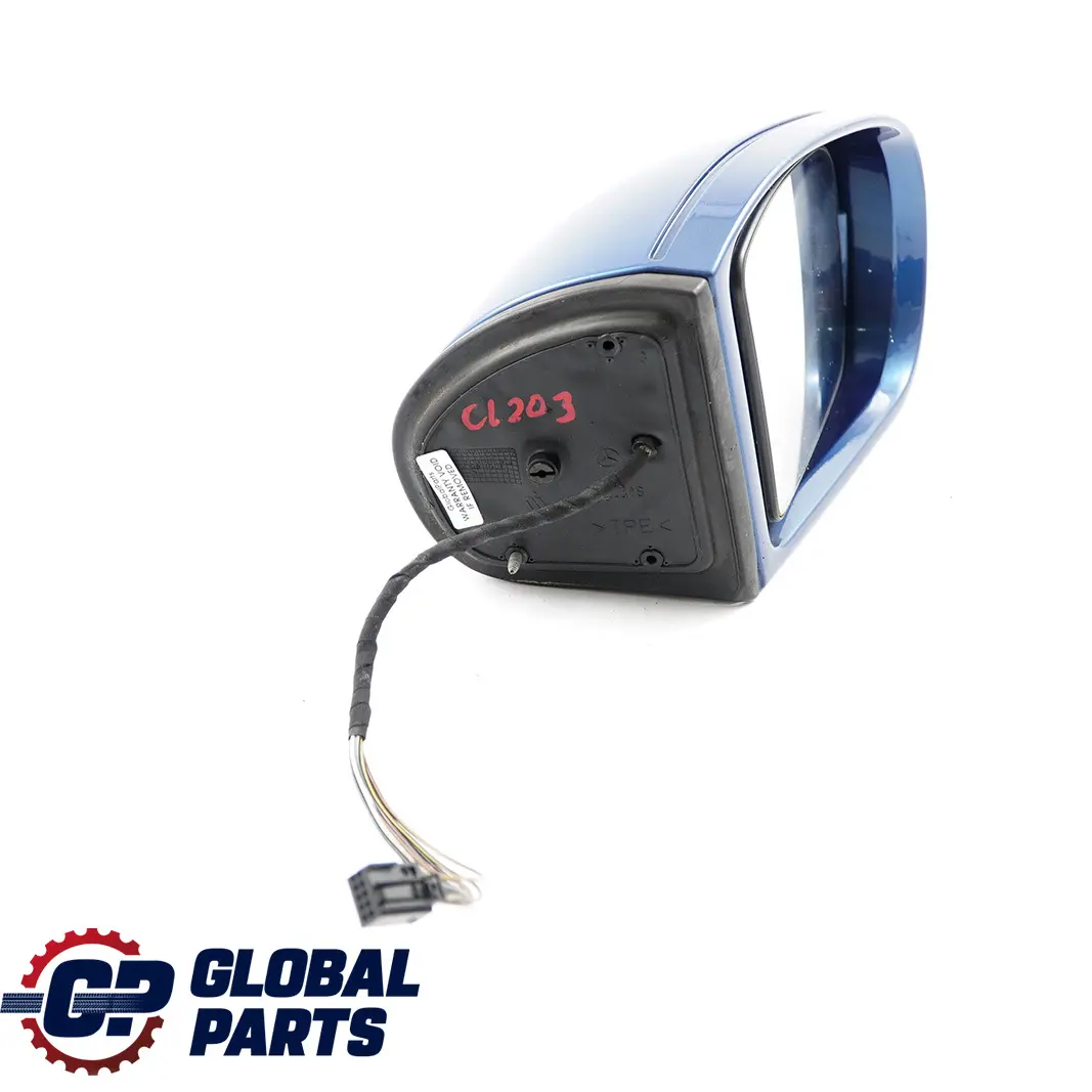  Mercedes-Benz C-Class W203 Right O/S Door Wing Mirror Jaspisblau Metallic 345 - SKU rhd-A2038104676-JAS - Part number A2038104676