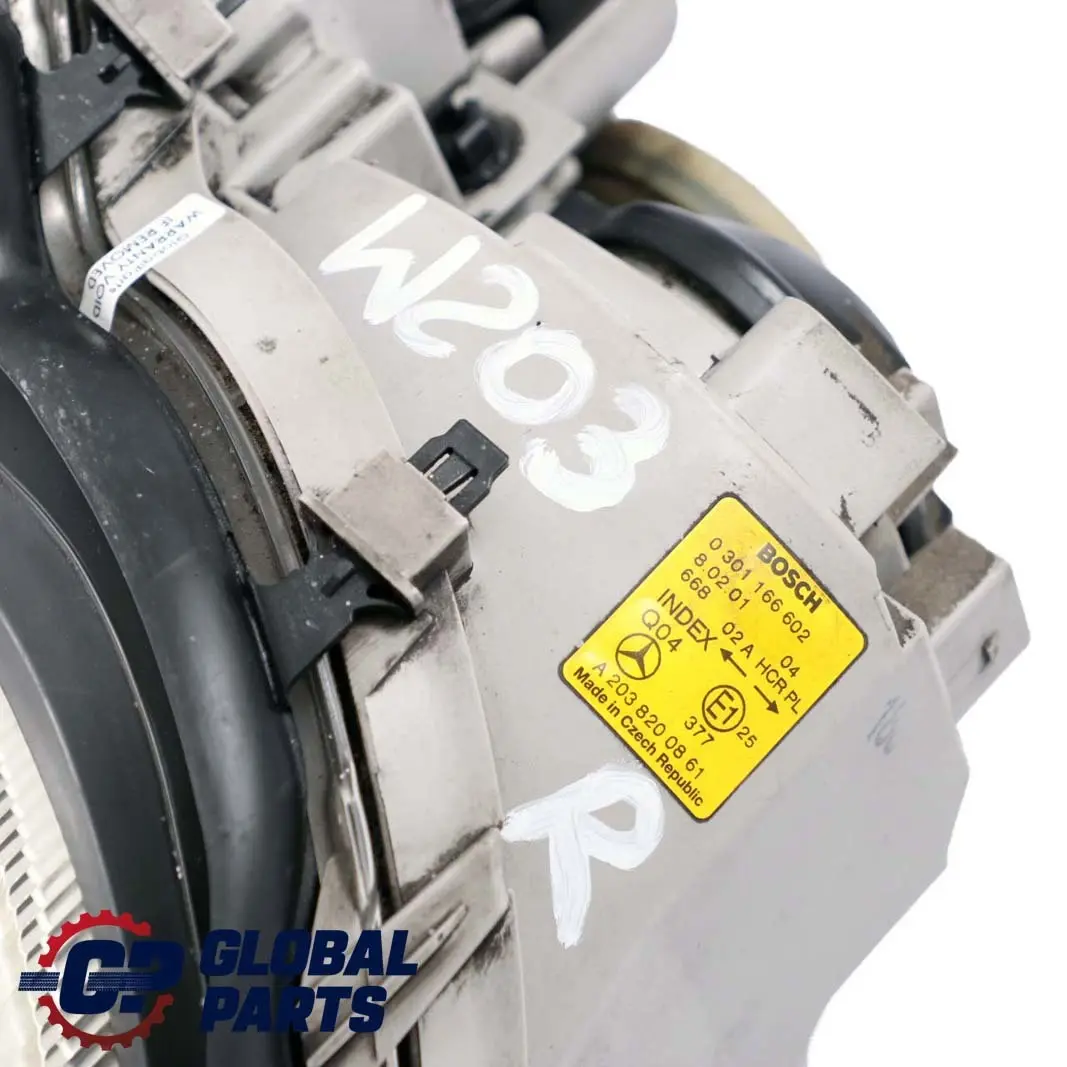 Mercedes-Benz C-Class W203 Headlight Headlamp Front Lamp Right O/S to with Part number A2038200861 Mercedes-Benz C-Class W203 Headlight Headlamp Front Lamp Right O/S - SKU rhd-A2038200861 - Part number A2038200861