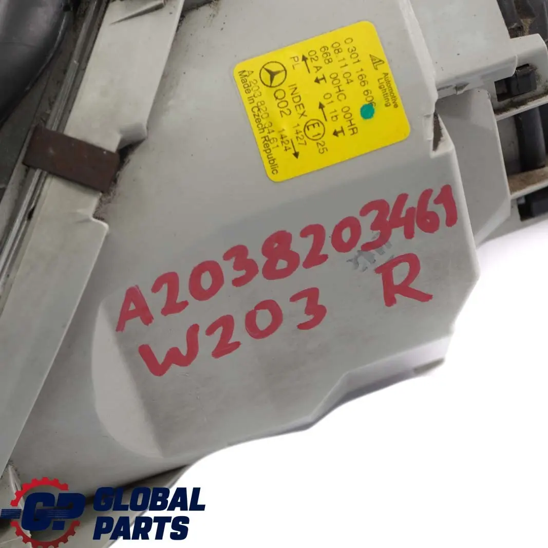 Mercedes-Benz C-Class W203 Headlight Headlamp Lamp Front Right O/S to with Part number A2038203461 Mercedes-Benz C-Class W203 Headlight Headlamp Lamp Front Right O/S - SKU rhd-A2038203461 - Part number A2038203461