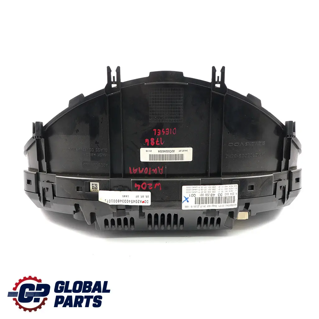 Mercedes-Benz C-Class W204 Diesel Instrument Cluster Speedo Clocks Automatic to with Part number A2045403348 Mercedes-Benz C-Class W204 Diesel Instrument Cluster Speedo Clocks Automatic - SKU rhd-A2045403348 - Part number A2045403348