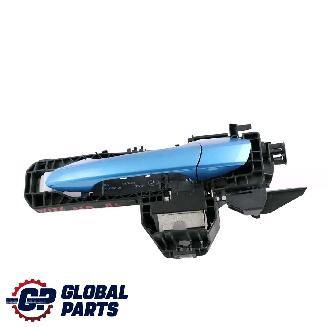 Mercedes-Benz A W176 Rear Left Door N/S Handle South Sea Blue Metallic 162 to with Part number A2047602134 Mercedes-Benz A W176 Rear Left Door N/S Handle South Sea Blue Metallic 162 - SKU A2047602134-SSB - Part number A2047602134