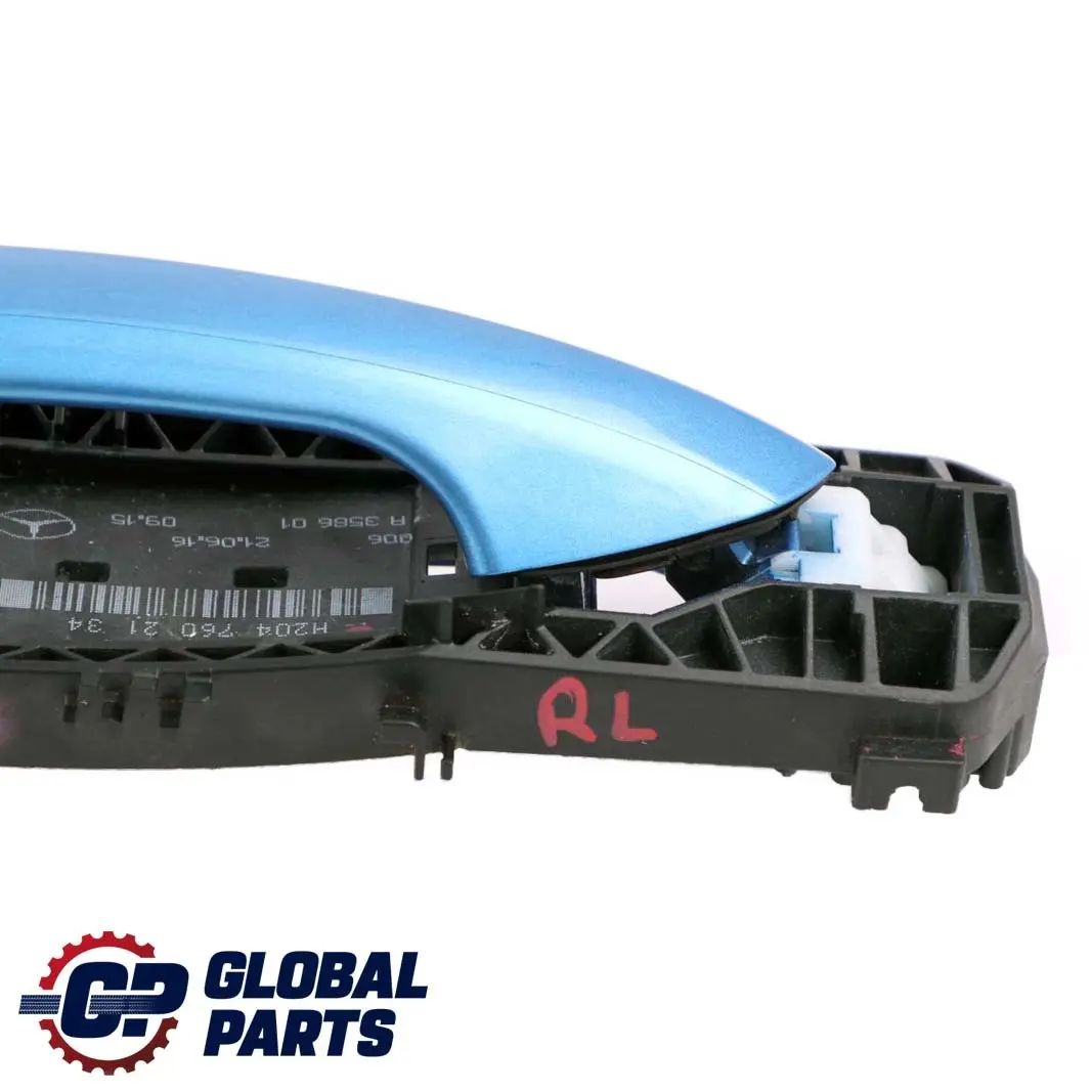 Mercedes-Benz A W176 Rear Left Door N/S Handle South Sea Blue Metallic 162 to with Part number A2047602134 Mercedes-Benz A W176 Rear Left Door N/S Handle South Sea Blue Metallic 162 - SKU A2047602134-SSB - Part number A2047602134