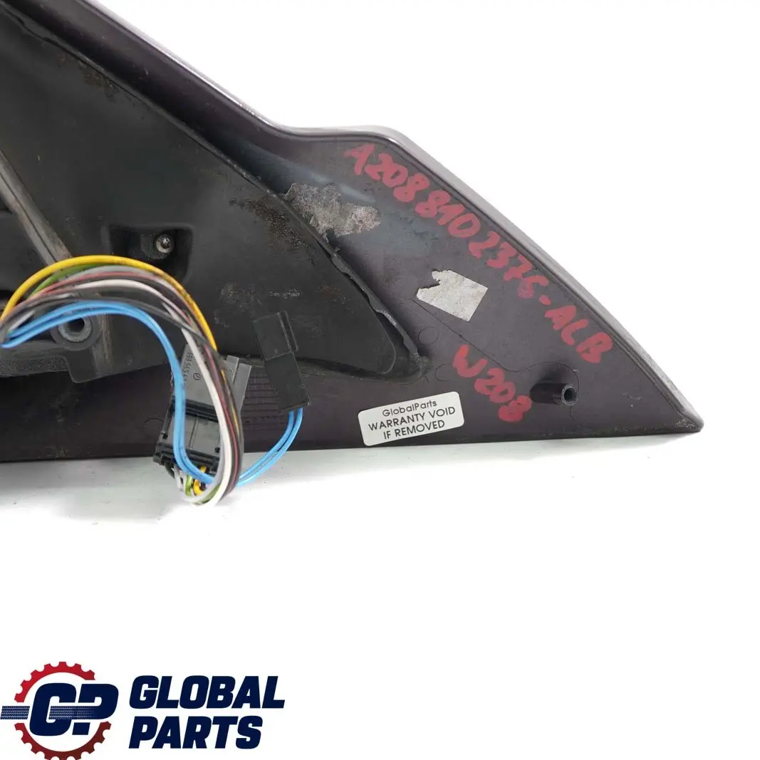  Mercedes-Benz W208 Power Fold Auto Dip Left Wing Door Mirror Almandine Black - SKU rhd-A2088102376-ALB - Part number A2088102376