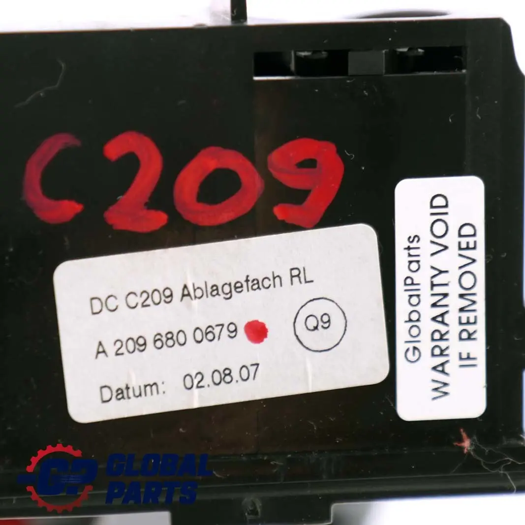 Mercedes CLK-Class C209 W209 Dashboard Dash Flip Open Storage Tray - SKU rhd-A2096800679 - Part number A2096800679