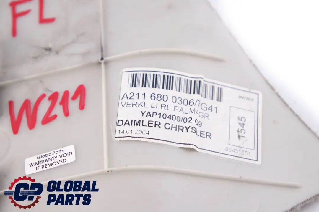 Mercedes E-Class S211 W211 Left N/S Panel Trim Cover Front Grey - SKU rhd-A2116800306 - Part number A2116800306