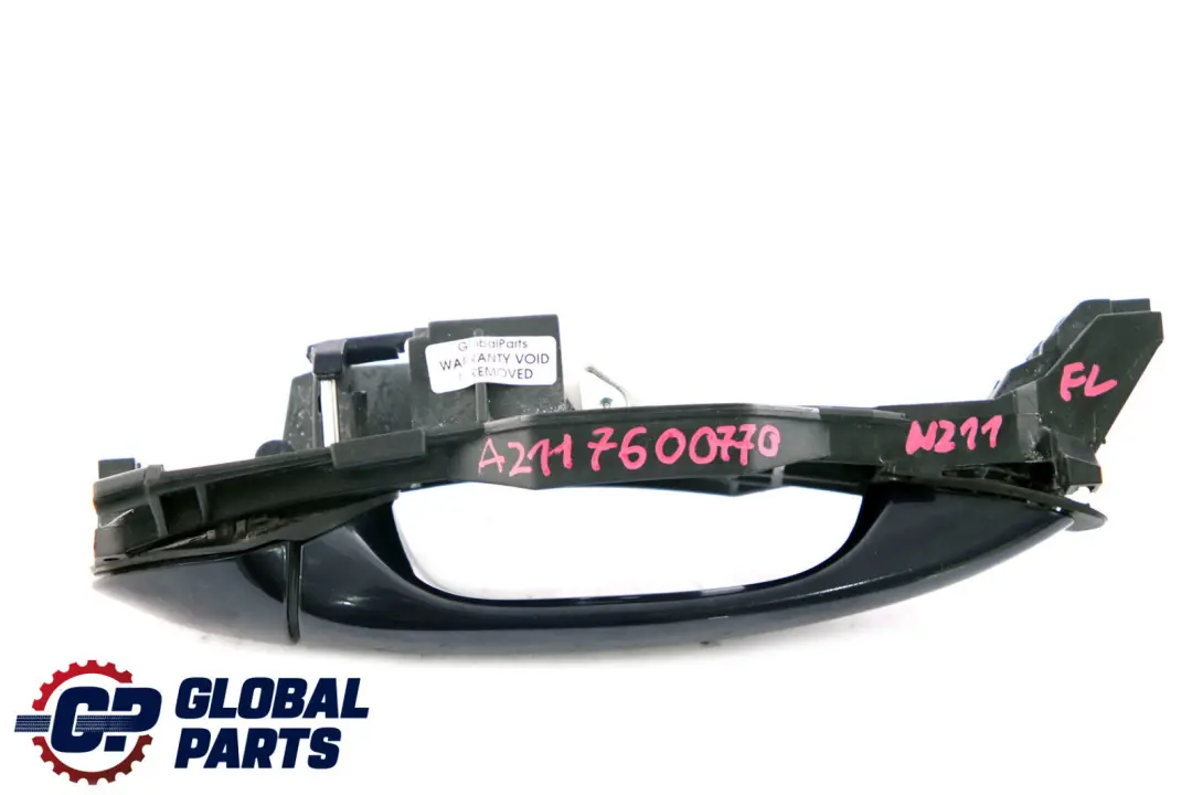 Handle Front Left N/S Tanzanite Blue Metallic Finish 359U to Mercedes E-Class S211 with Part number A2117600770 Mercedes E-Class S211 Handle Front Left N/S Tanzanite Blue Metallic Finish 359U - SKU rhd-A2117600770 - Part number A2117600770