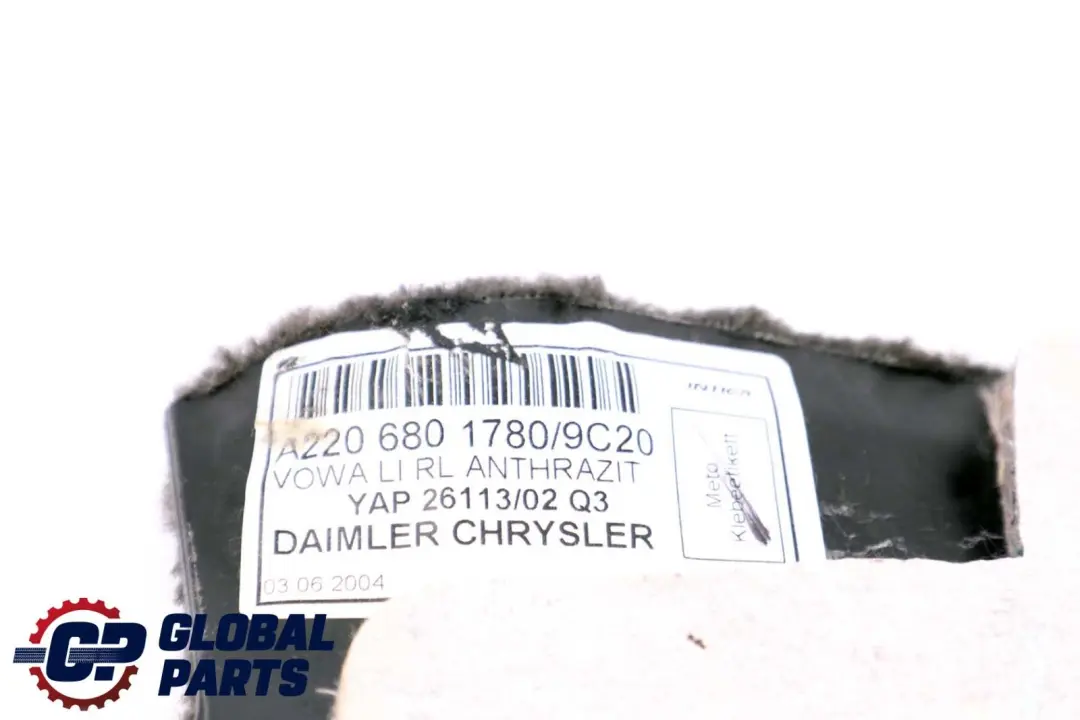 Mercedes-Benz S-Class W220 Left Front Kick Panel Trim Cover Black to with Part number A2206801780 Mercedes-Benz S-Class W220 Left Front Kick Panel Trim Cover Black - SKU rhd-A2206801780 - Part number A2206801780