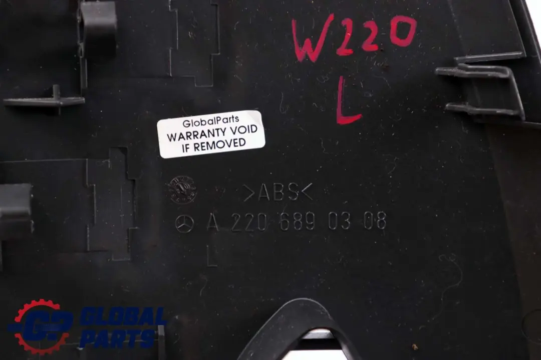 Mercedes-Benz S-Class W220 Front Left Dashboard Cover Trim Black to with Part number A2206890308 Mercedes-Benz S-Class W220 Front Left Dashboard Cover Trim Black - SKU rhd-A2206890308 - Part number A2206890308