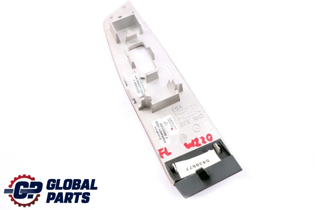 Mercedes S-Class W220 Left N/S Door Window Switch Wood Cover Frame - SKU rhd-A2207271348 - Part number A2207271348