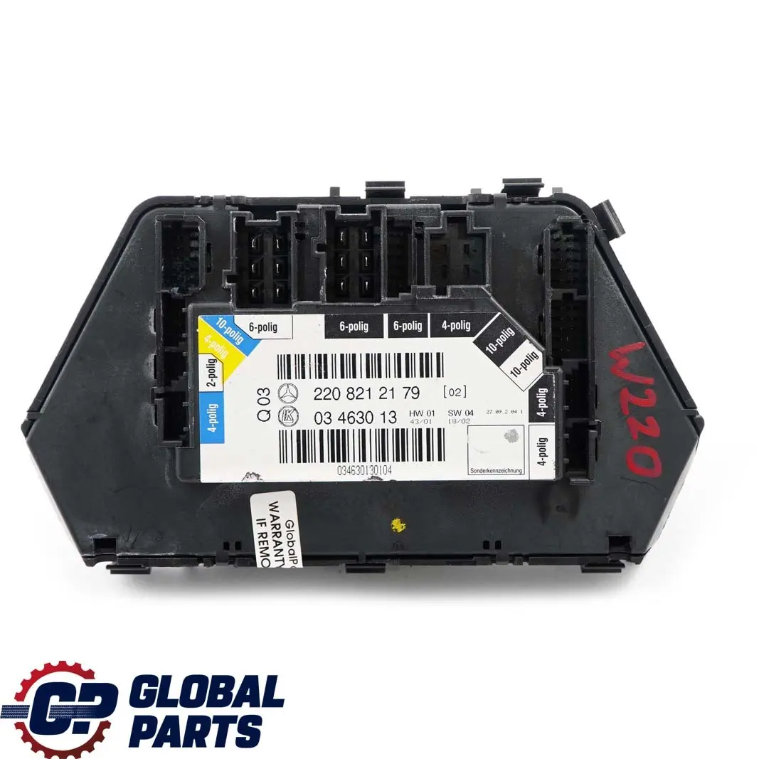  Mercedes-Benz S-Class W220 Seat Control Switch Front Left Passenger - SKU rhd-A2208212179 - Part number A2208212179