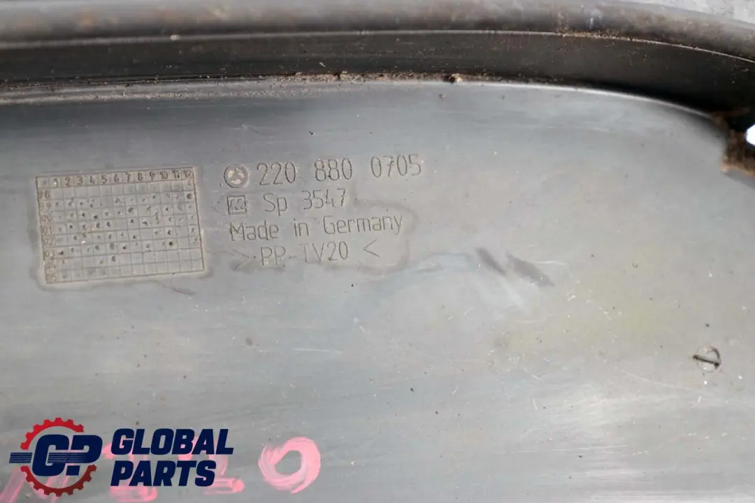 Class C215 W220 Lower Bonnet Grill Drain Panel Cover to Mercedes CL S with Part number A2208800705 Mercedes CL S Class C215 W220 Lower Bonnet Grill Drain Panel Cover - SKU rhd-A2208800705 - Part number A2208800705