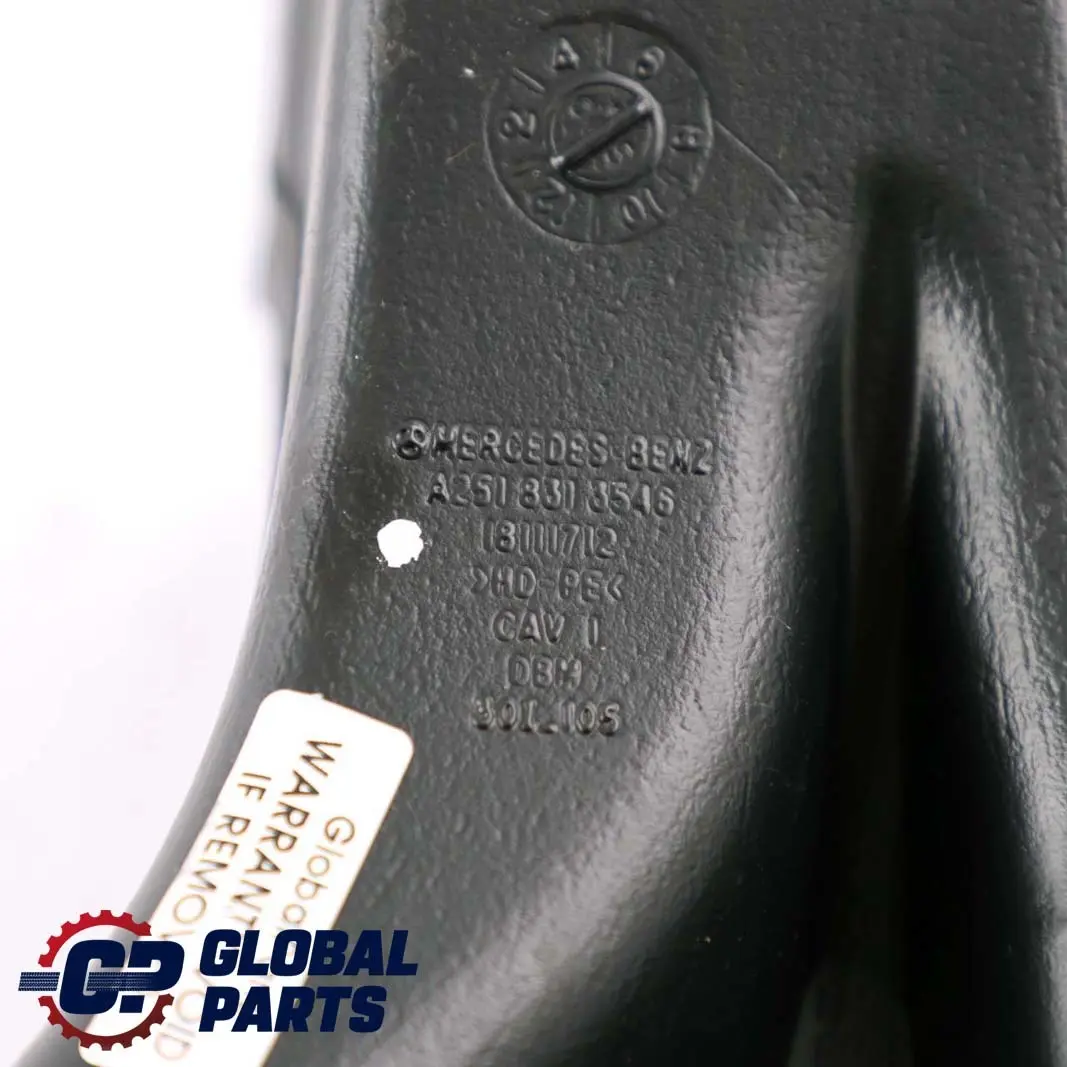 Mercedes-Benz M-Class ML W164 Air Duct Hose Pipe Vent Left Legroom to with Part number A2518313546 Mercedes-Benz M-Class ML W164 Air Duct Hose Pipe Vent Left Legroom - SKU rhd-A2518313546 - Part number A2518313546