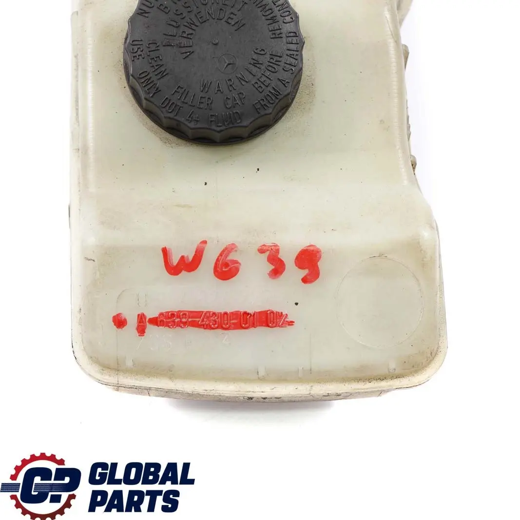 Mercedes-Benz Vito W639 Servo Brake Fluid Reservoir Bottle to with Part number A6394300102 Mercedes-Benz Vito W639 Servo Brake Fluid Reservoir Bottle - SKU rhd-A6394300102 - Part number A6394300102