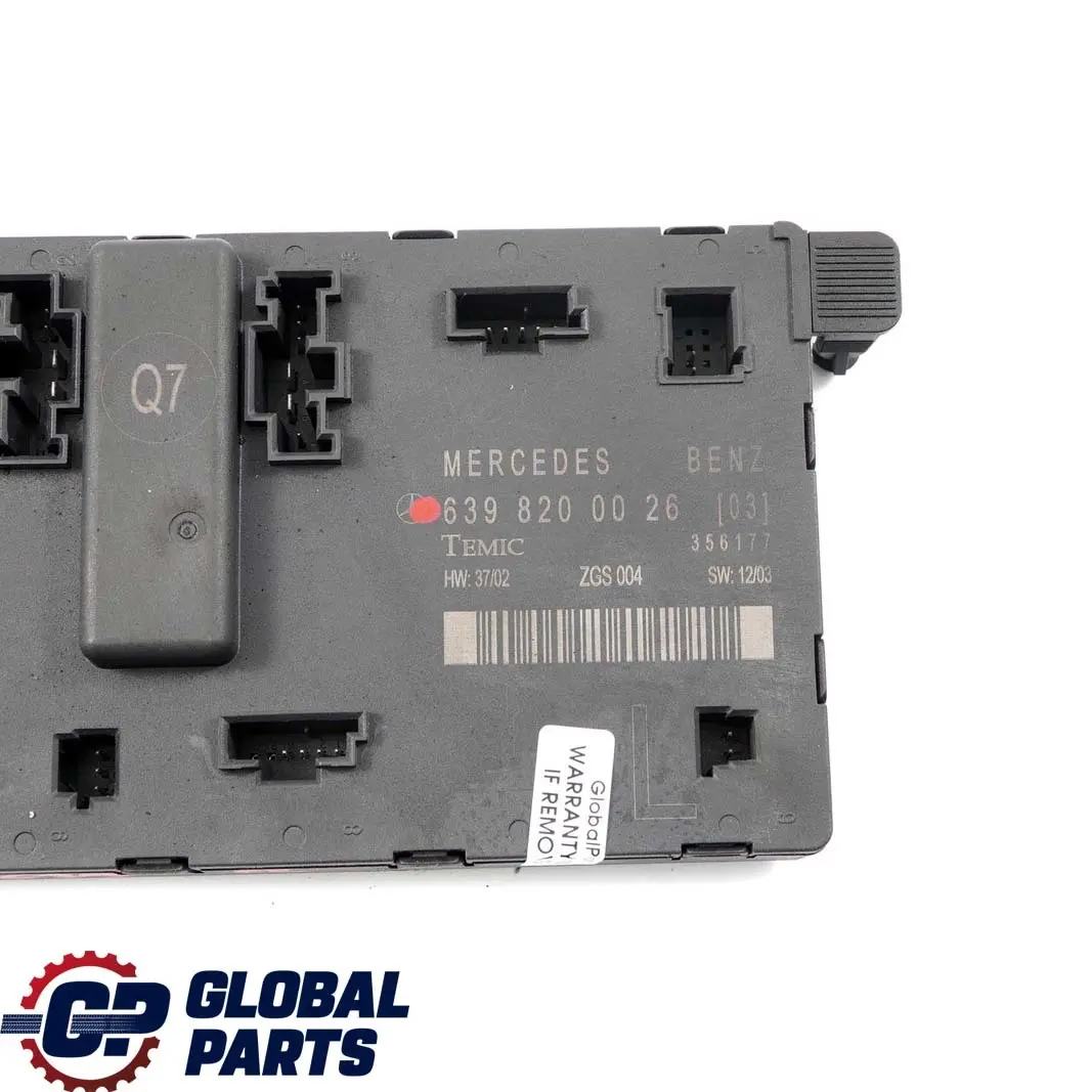  Mercedes-Benz Vito Viano W639 Front Left Door N/S Control Module - SKU rhd-A6398200026 - Part number A6398200026