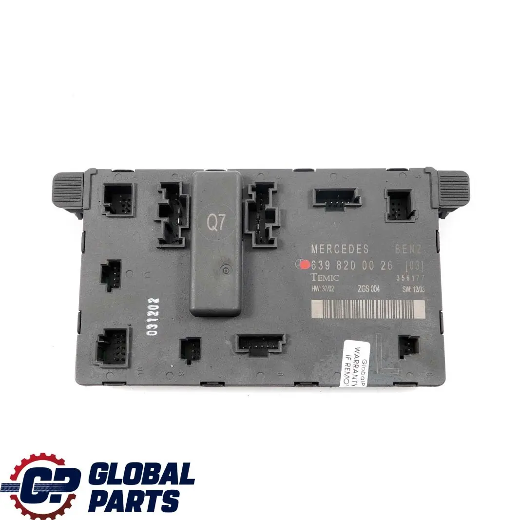 Mercedes-Benz Vito Viano W639 Front Left Door N/S Control Module to with Part number A6398200026 Mercedes-Benz Vito Viano W639 Front Left Door N/S Control Module - SKU rhd-A6398200026 - Part number A6398200026