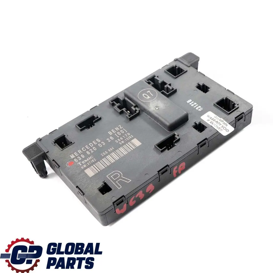 Mercedes-Benz Vito Viano W639 Front Right Door O/S Control Module to with Part number A6398200326 Mercedes-Benz Vito Viano W639 Front Right Door O/S Control Module - SKU rhd-A6398200326 - Part number A6398200326