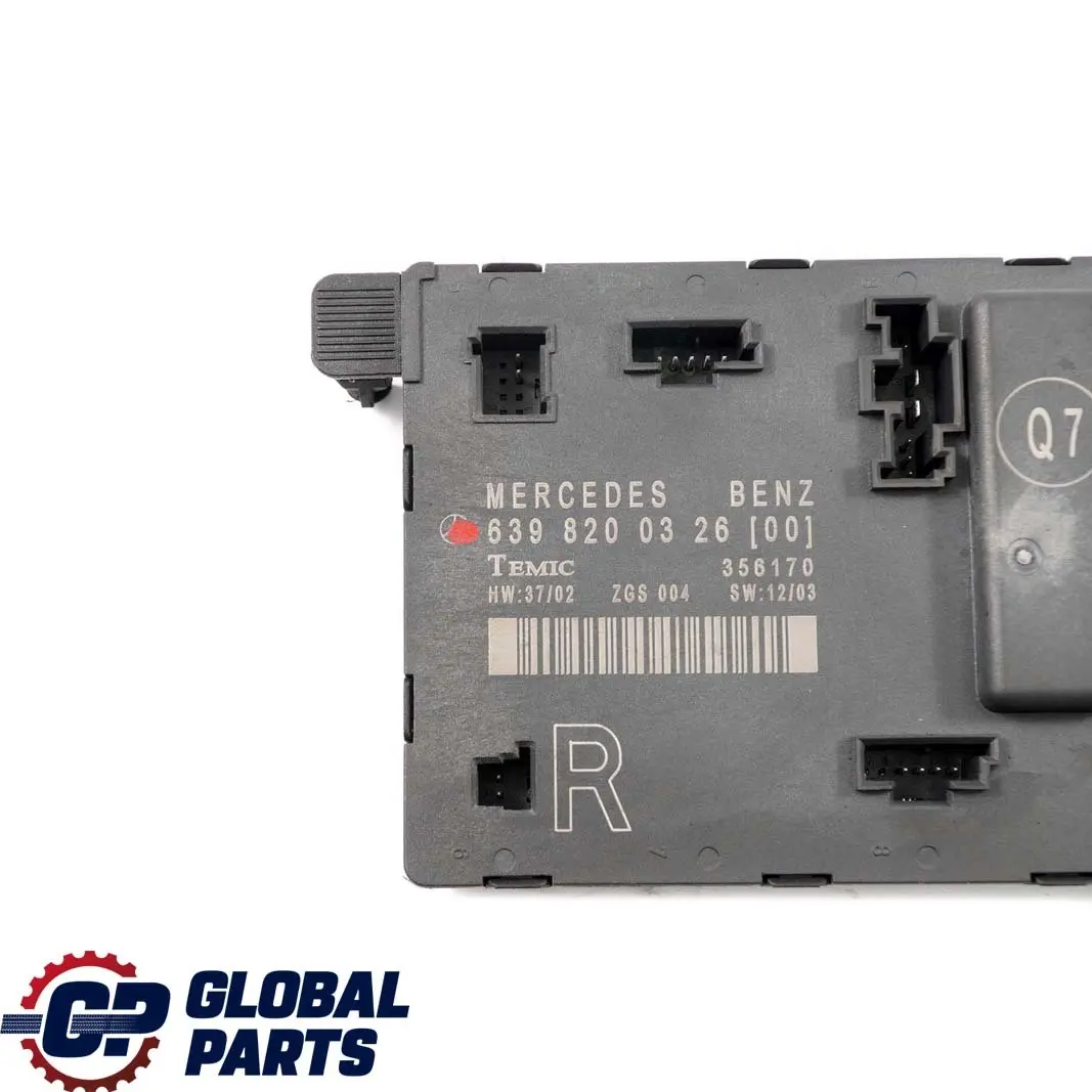  Mercedes-Benz Vito Viano W639 Front Right Door O/S Control Module - SKU rhd-A6398200326 - Part number A6398200326