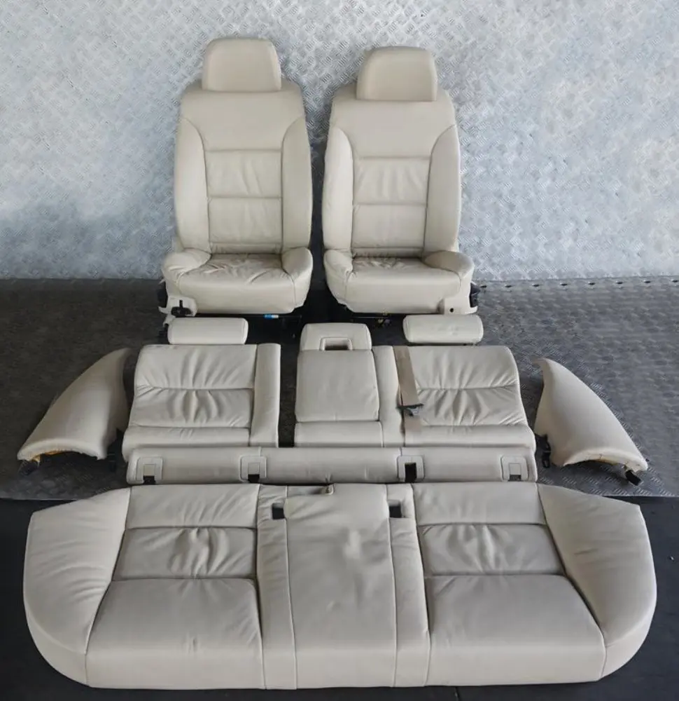 BMW E61 LCI Touring Creambeige Cream Beige Leather Interior Seats Door Cards