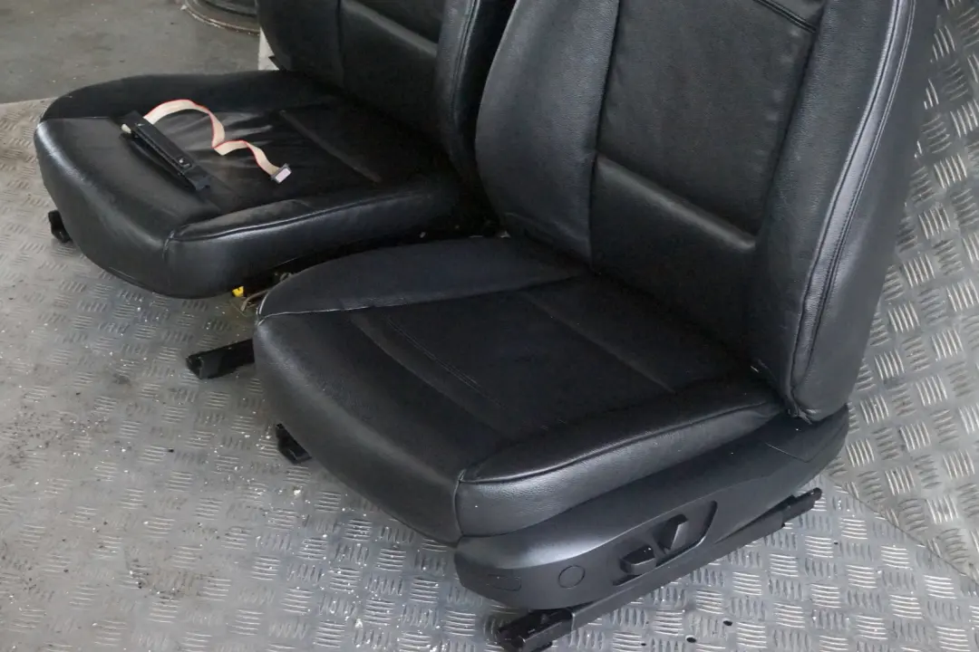 BMW 3 Series Heated Black Leather Interior Electric Memory Seats Door Cards - SKU rhd-E92 Black Leather Seats Heated Memory - Part number E92