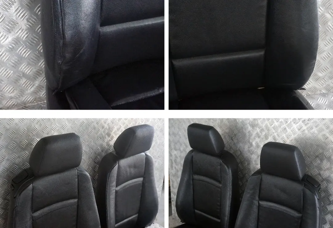 BMW 3 Series Heated Black Leather Interior Electric Memory Seats Door Cards - SKU rhd-E92 Black Leather Seats Heated Memory - Part number E92