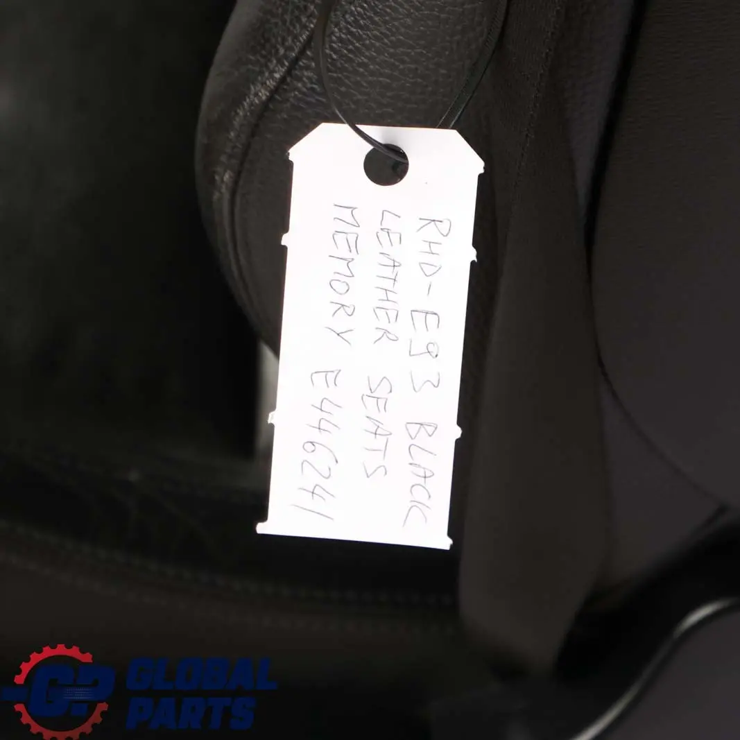 Heated Black Leather Interior Seats Electric Memory Door Cards to BMW M Sport with Part number E93 BMW M Sport Heated Black Leather Interior Seats Electric Memory Door Cards - SKU rhd-E93 Black Leather Seats Memory - Part number E93