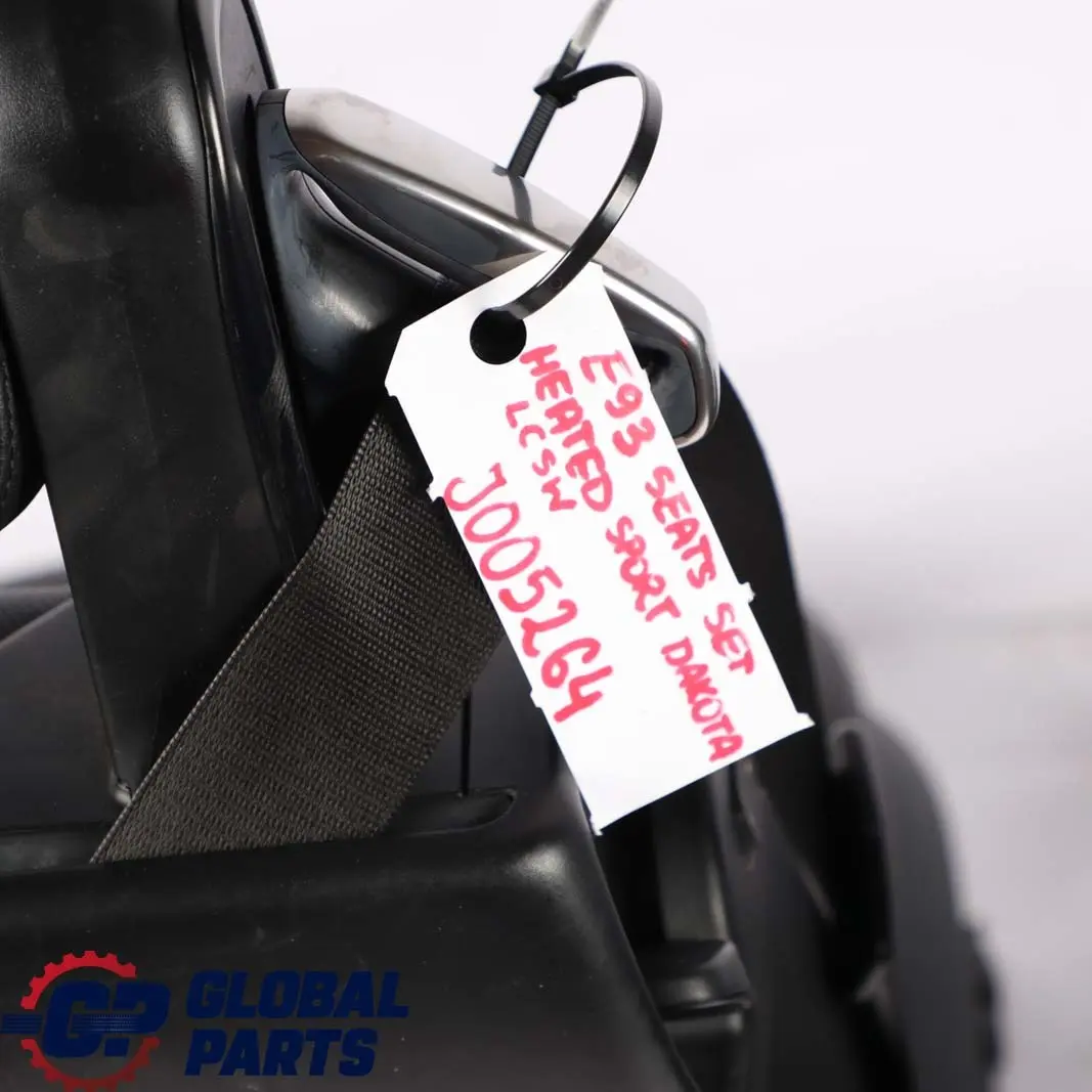 Heated Black Leather Interior Seats Electric Memory to BMW Convertible M Sport with Part number E93 BMW Convertible M Sport Heated Black Leather Interior Seats Electric Memory - SKU rhd-E93 M Sport Heated Black Leather Seats Memory - Part number E93