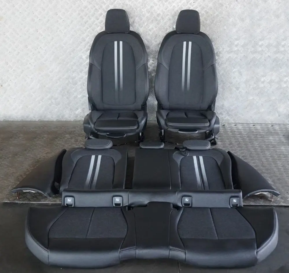Cloth / Leather Interior Seats Anthracite With Door Cards to BMW 1 Series Sport with Part number F40 BMW 1 Series Sport Cloth / Leather Interior Seats Anthracite With Door Cards - SKU rhd-F40 Sport Black Leather / Cloth Seats (GGAT) - Part number F40