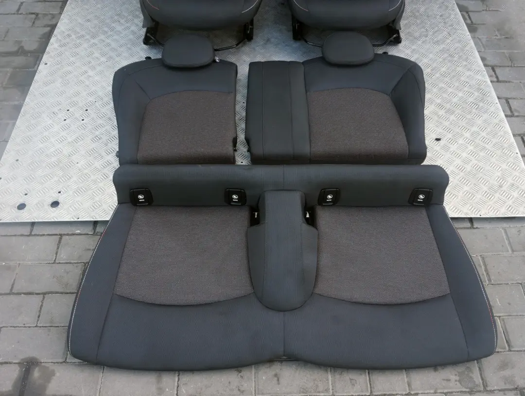 Cloth Interior Seats Fabric Firework Carbon Black BMW Mini Cooper One F56 - SKU rhd-F56 Cloth Firework Seats - Part number F56 Cloth Firework Seats