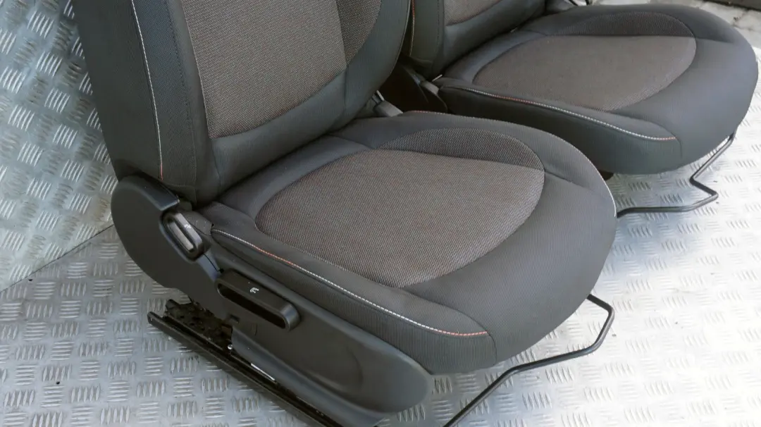 Cloth Interior Seats Fabric Firework Carbon Black BMW Mini Cooper One F56 - SKU rhd-F56 Cloth Firework Seats - Part number F56 Cloth Firework Seats