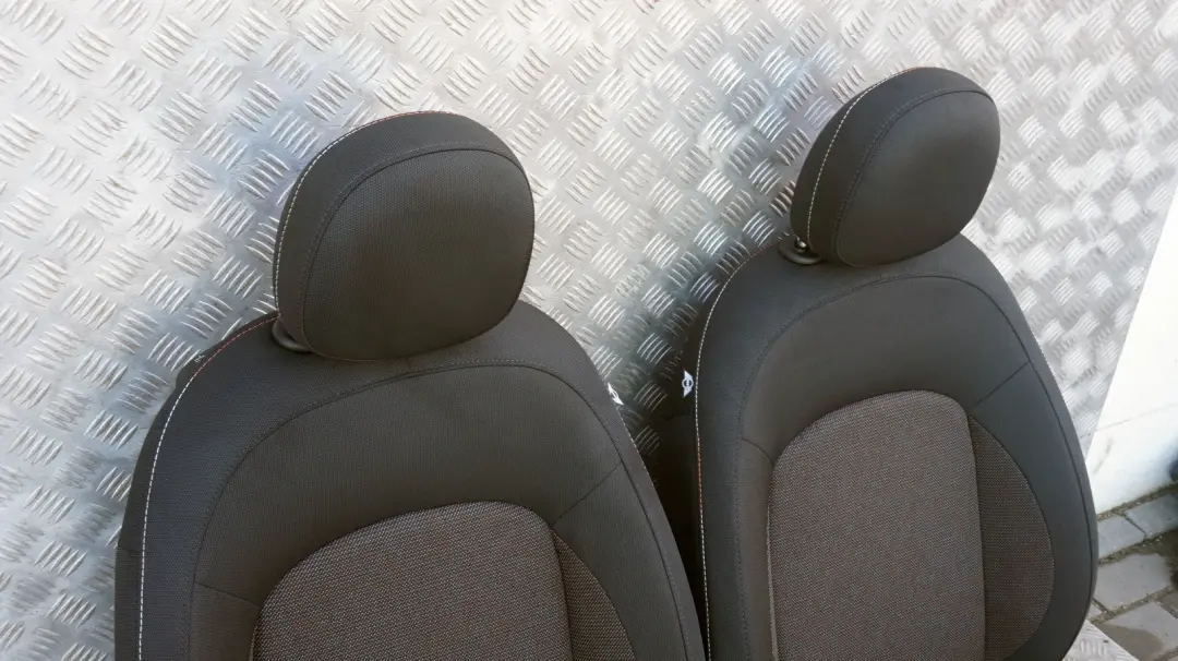 Cloth Interior Seats Fabric Firework Carbon Black BMW Mini Cooper One F56 - SKU rhd-F56 Cloth Firework Seats - Part number F56 Cloth Firework Seats