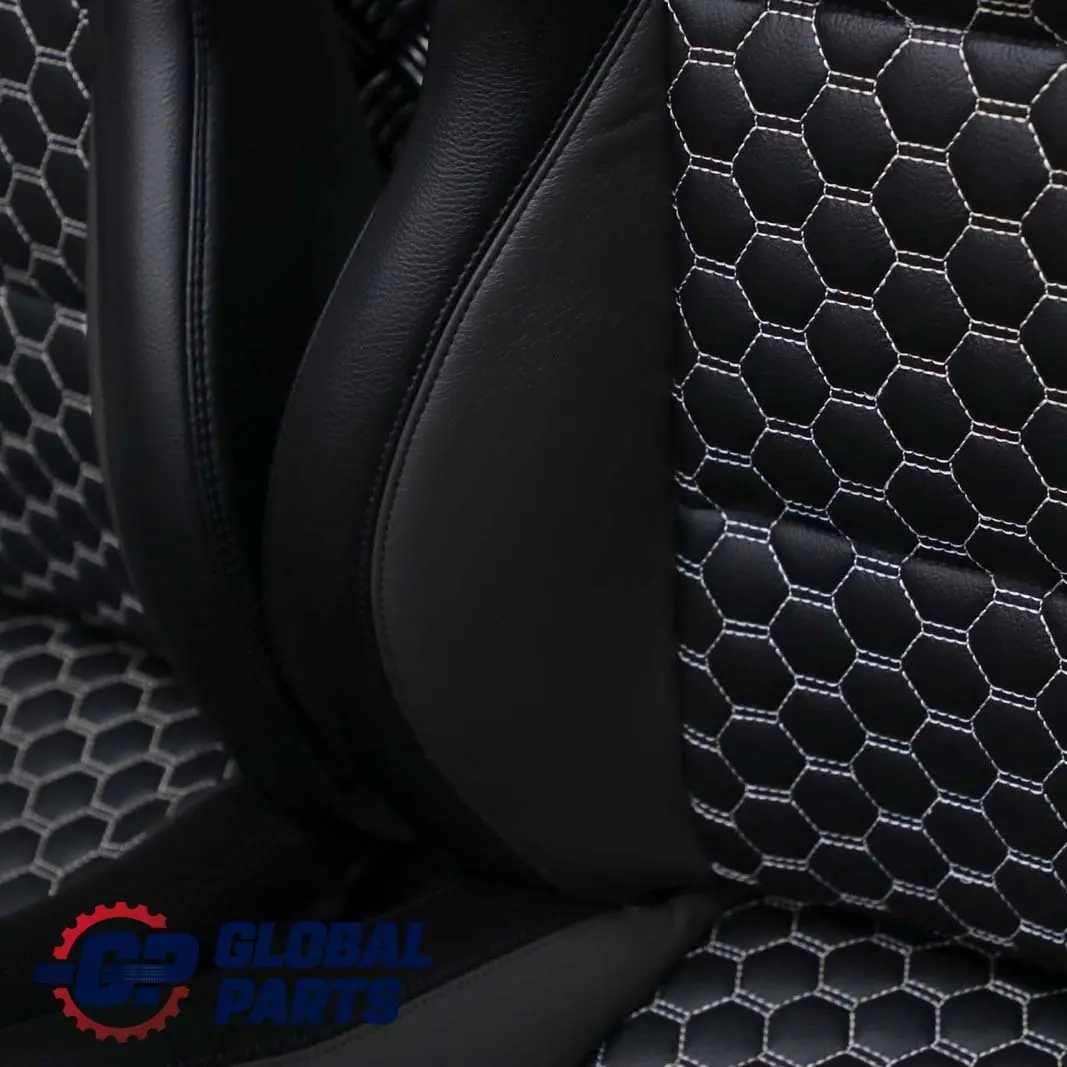 BMW Z4 M Sport Heated Black / Dark Grey Leather Front Left Right N/O/S Seats Seat Electric Memory RHD - SKU rhd-Z4 E85 M Sport Seats - Part number E85