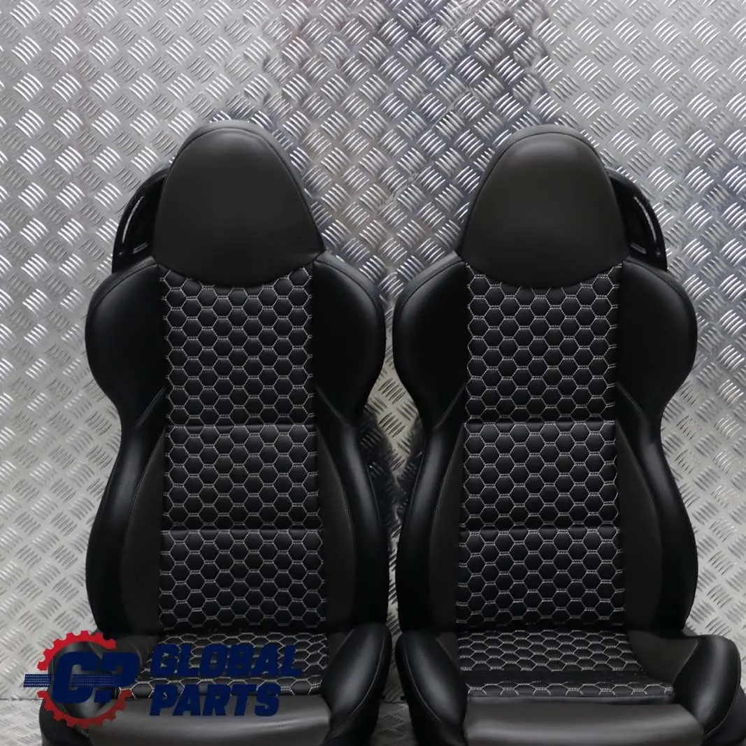 BMW Z4 M Sport Heated Black / Dark Grey Leather Front Left Right N/O/S Seats Seat Electric Memory RHD - SKU rhd-Z4 E85 M Sport Seats - Part number E85