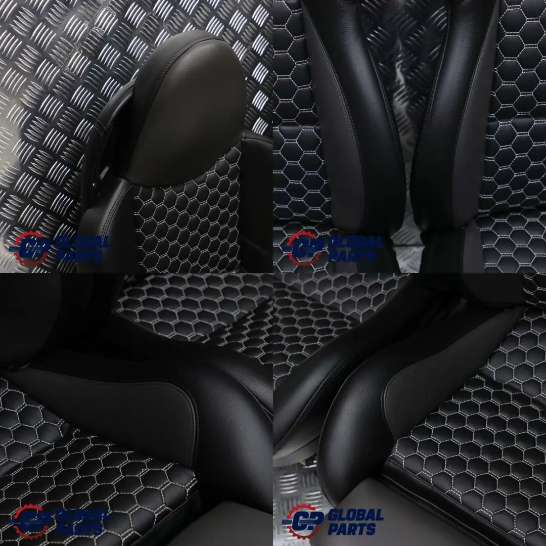 BMW Z4 M Sport Heated Black / Dark Grey Leather Front Left Right N/O/S Seats Seat Electric Memory RHD - SKU rhd-Z4 E85 M Sport Seats - Part number E85