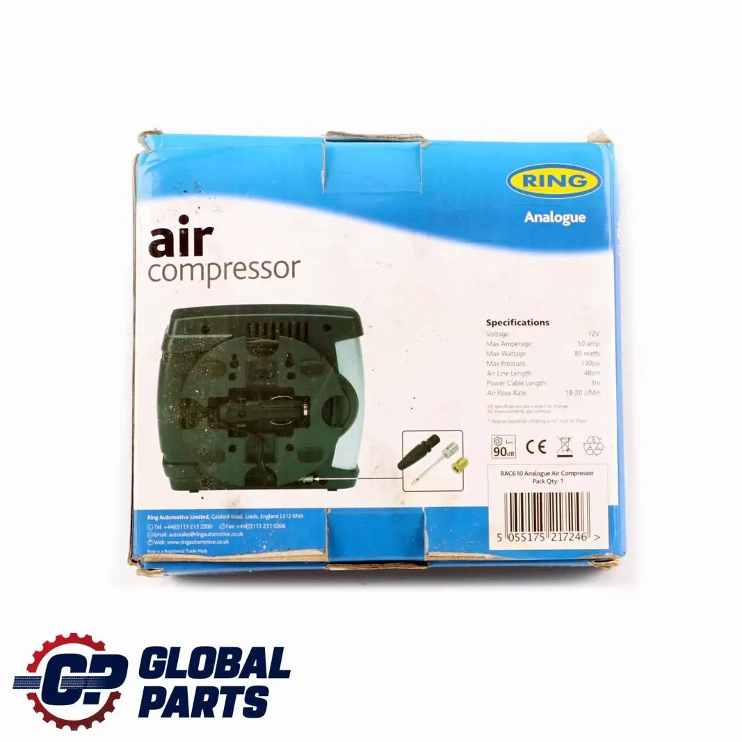 Genuine Ring Automotive Analogue Air Compressor Pump Inflator to with Part number Ring Compressor Genuine Ring Automotive Analogue Air Compressor Pump Inflator - SKU Ring Compressor - Part number Ring Compressor