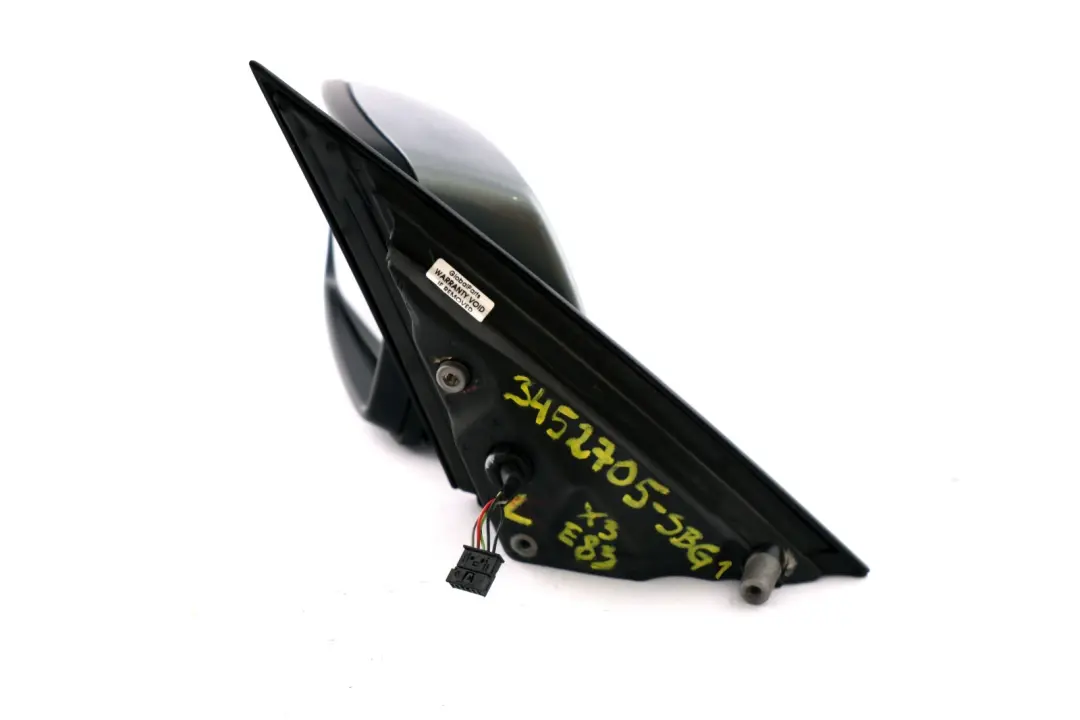 High Gloss Heated Left Wing Mirror N/S Silver Grey to BMW X3 Series 1 E83 M Sport with Part number 3452705 BMW X3 Series 1 E83 M Sport High Gloss Heated Left Wing Mirror N/S Silver Grey - SKU rhd-3452705-SBG1 - Part number 3452705