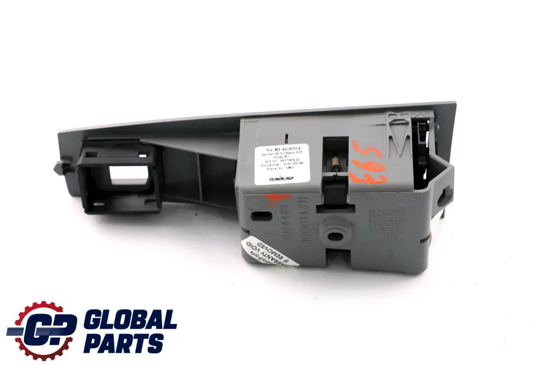 BMW 7 Series E65 Window Ashtray Finisher Cover Left N/S Dark Silver - SKU 7024489-1 - Part number 7024489