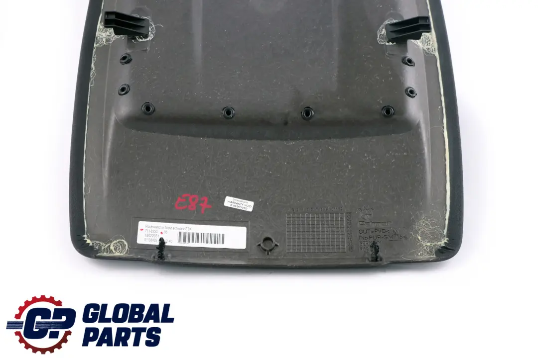 Rückwand Mit Netztasche Schwarz für BMW 1 er E87 mit Teilenummer 7118350 BMW 1 er E87 Rückwand Mit Netztasche Schwarz - SKU 7118350 - Teilenummer 7118350