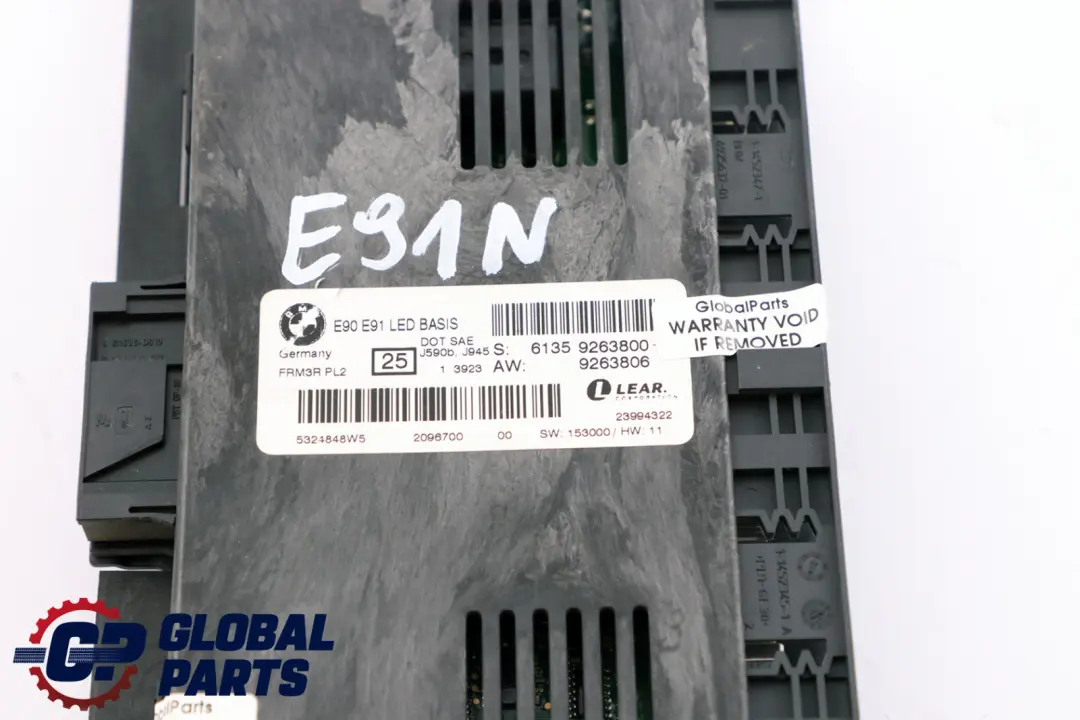 BMW E91 LCI ECU Footwell Módulo de Luz FRM3R Lear Led Base - SKU 9263800-1 - Número de pieza 9263800