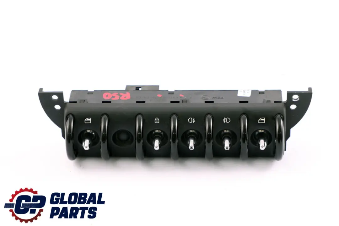 Interruptor Ventana Consola Central Negro para Mini Cooper One R50 R52 R53 con número de pieza 6917985 Mini Cooper One R50 R52 R53 Interruptor Ventana Consola Central Negro - SKU 6917985 - Número de pieza 6917985