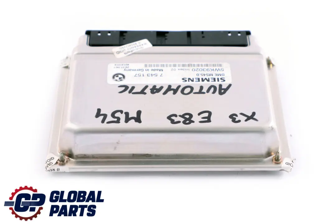 M54 ECU DME Engine Control Unit Automatic to BMW E60 525i 530i E83 2.5i with Part number 7543157 BMW E60 525i 530i E83 2.5i M54 ECU DME Engine Control Unit Automatic - SKU 7543157 - Part number 7543157