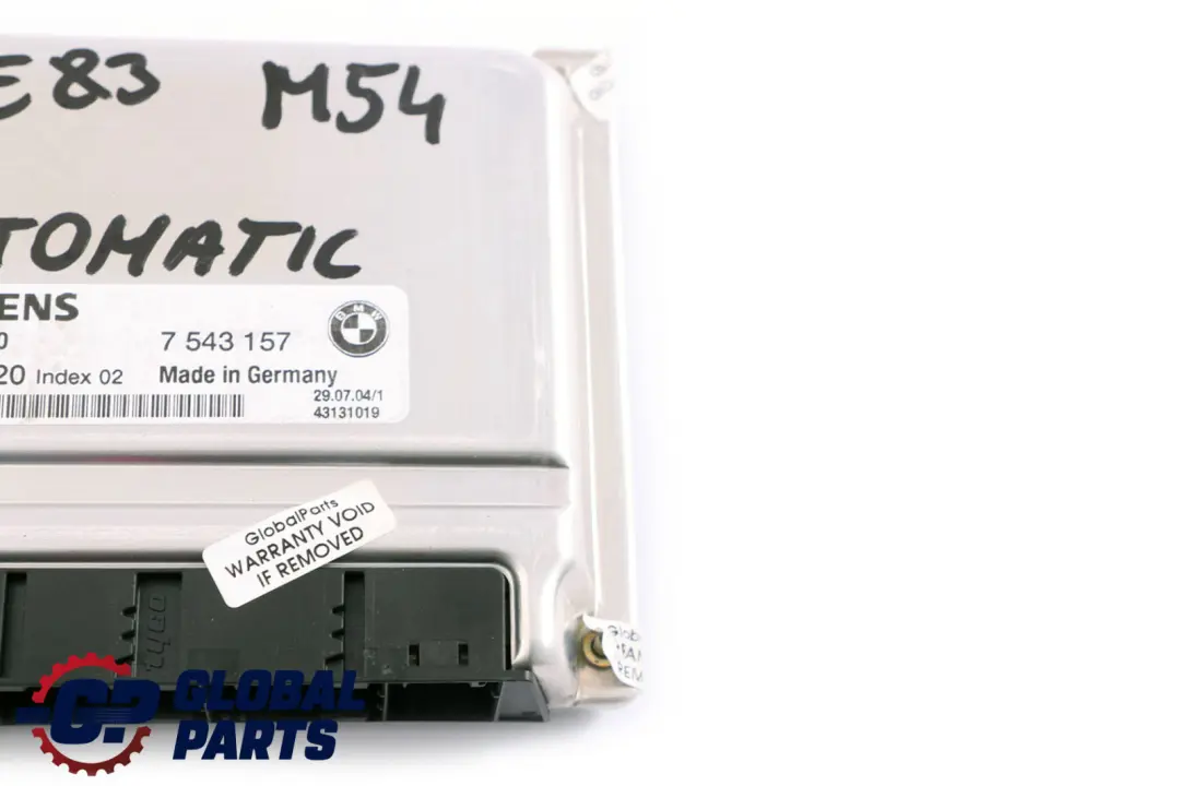 M54 ECU DME Engine Control Unit Automatic to BMW E60 525i 530i E83 2.5i with Part number 7543157 BMW E60 525i 530i E83 2.5i M54 ECU DME Engine Control Unit Automatic - SKU 7543157 - Part number 7543157