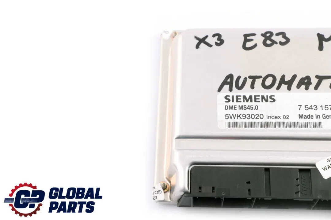 BMW E60 525i 530i E83 2.5i M54 ECU DME Engine Control Unit Automatic - SKU 7543157 - Part number 7543157