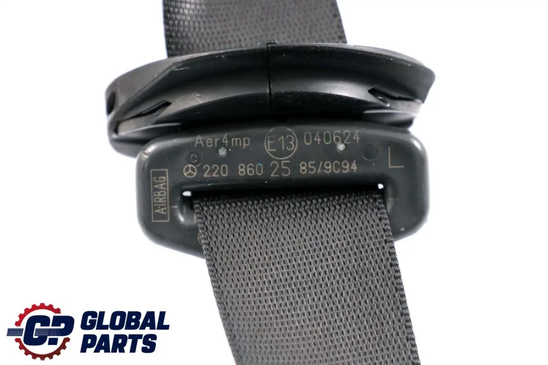  Mercedes-Benz S-Class W220 Front Left N/S Seat Belt Black - SKU A2208602585 - Part number A2208602585