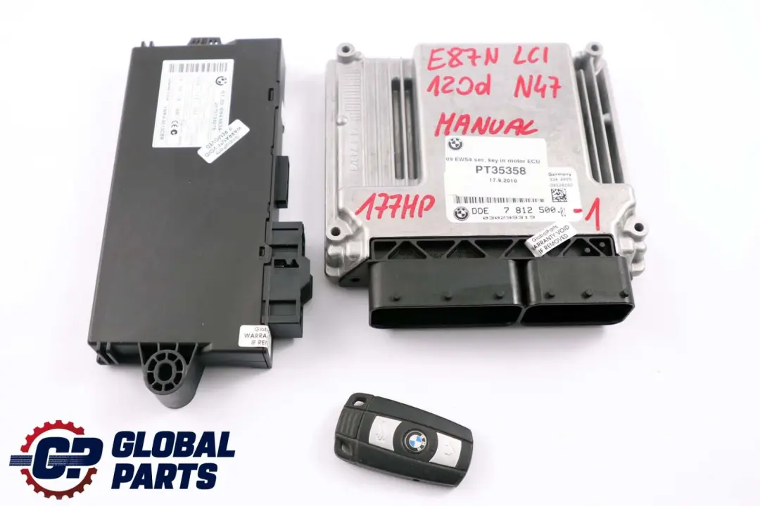 N47 Engine ECU Kit DDE CAS3 + Key to BMW E60 E87 E90 LCI 120d 320d 520d with Part number 7812500 BMW E60 E87 E90 LCI 120d 320d 520d N47 Engine ECU Kit DDE CAS3 + Key - SKU 7812500-1 - Part number 7812500
